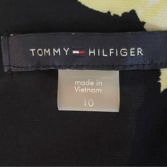 Tommy Hilfiger Black W Bold Floral Office To Date Night Dress NWOT Size 10 - Picture 9 of 14